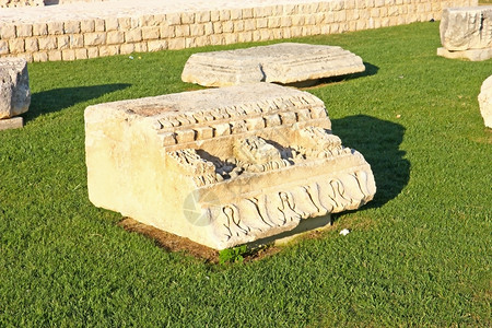克罗地亚扎达尔一座古罗马废墟残骸过去的古老地中海图片