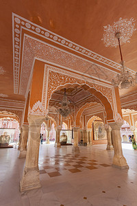 景观大颜色印度拉贾斯坦邦斋浦尔市宫殿图片