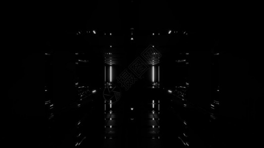 杭白芍黑色的杭加一种3d插图背景的黑暗未来科幻隧道走廊图形艺术品3d渲染与无尽的黑暗科幻小说hanga大厅壁纸3d插图背景黑暗未来科幻设计图片