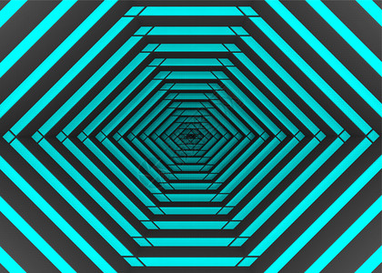 3d具有现代未来光蓝六边形壁背景的抽象摘要黑暗几何技术图片