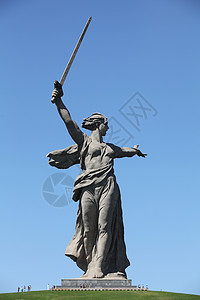 战士斯大林格勒七月祖国呼唤的纪念碑背景图片