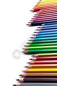 独特排列的彩色铅笔图片