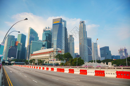 清晨新加坡金融区的建筑学亚洲人城市图片