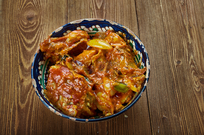 食物乔希克什米尔羊肉咖喱AabGosht流行版本是克什米尔语和伊朗罗根图片