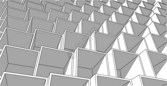 抽象几何建筑背景3D说明现代建筑结构的电线框架摩天大楼草图当代的图片