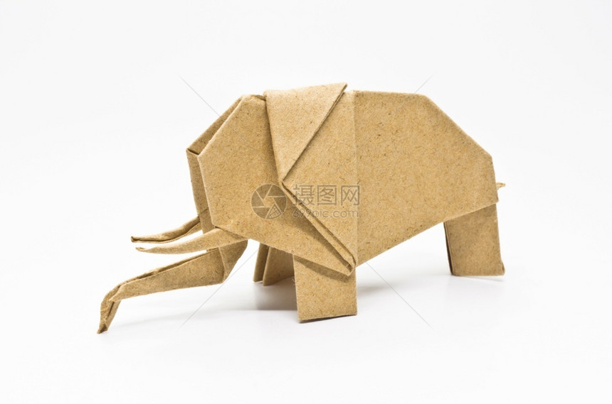 白折纸大象上孤立的白色折纸大象Isocatedonwhite折纸大象游戏苹果浏览器玩具图片