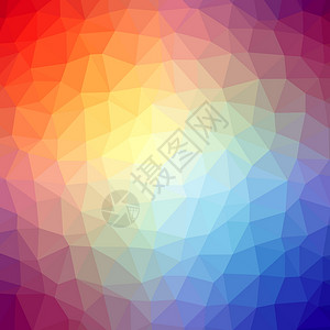 几何的蓝色抽象低彩背景多和三角彩背景橙图片