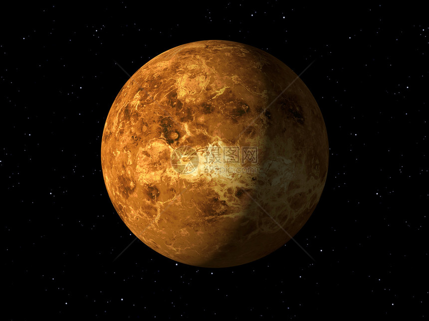 3d利用美国航天局的质地完成行星维纳斯的复制占星术系统太阳的图片