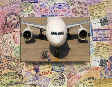 航空旅游签证护照国际旅行出口图片