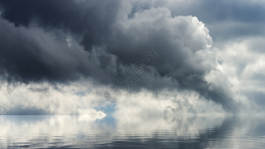 多云的海面图片
