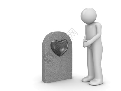 公墓热情的特点爱和悲哀男人爱情节日系列3D孤立人物设计图片