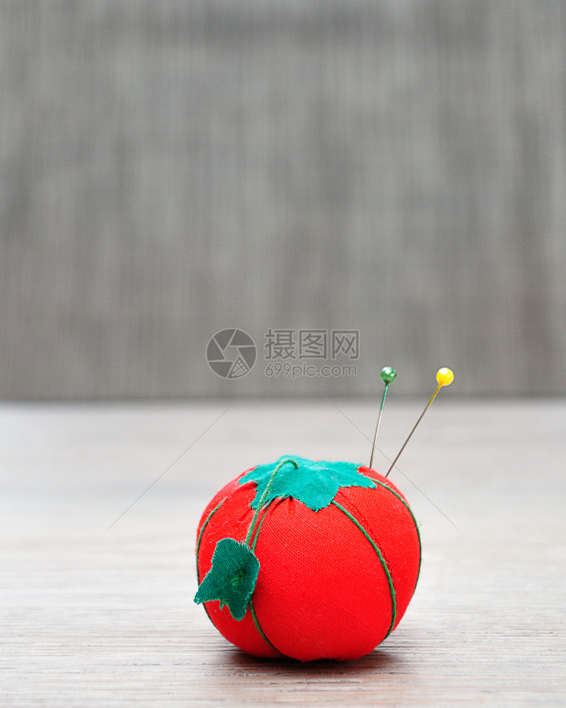 别针缝纫长成红番茄的针垫有直软图片