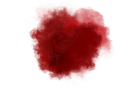 红色的画白背景红色粉末爆炸彩云多的灰尘爆炸溅背景图片