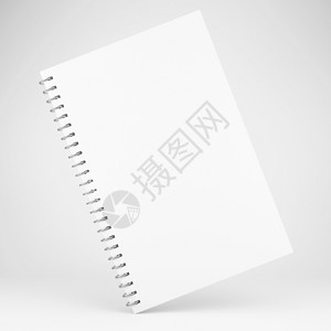 干净的目日记3d空白笔记本插图图片
