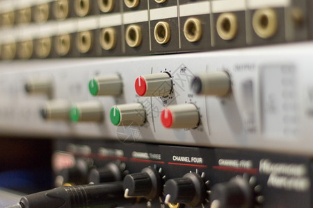控制音乐在录演播室复制频作设备特辑工室背景图片