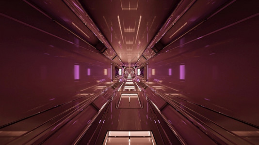 未来科技科幻建筑时空隧道科幻背景图片