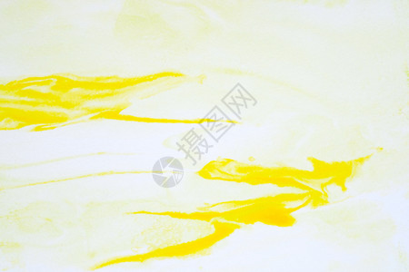 黄色的降低墙纸面背景水彩艺术抽象黄色水彩画墨粉滴用大理石图案在白纸背景上设计设计图片