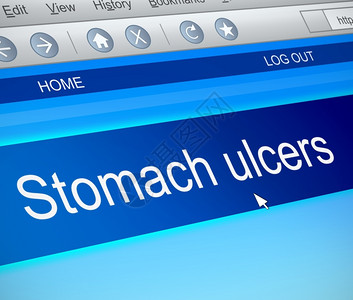 网站胃肠道一种显示带有胃溃疡概念的计算机屏幕捕捉图示I说明图片