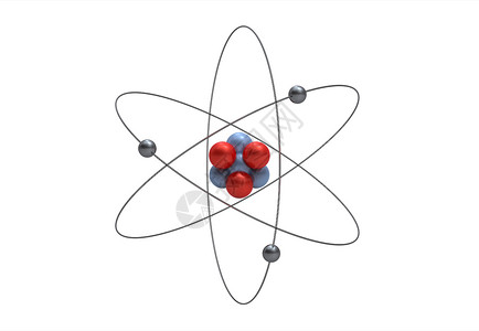 金属压模白上隔离的锂原子模型立体化表示式模一种蓝色的科学设计图片