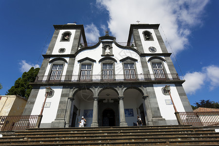 景观旅游的正面诺萨多蒙特马德拉教堂葡萄牙图片