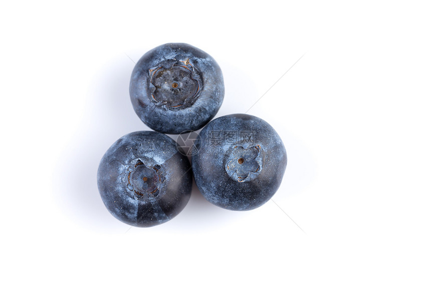 木制的新鲜白色背景上孤立的新鲜多汁蓝莓自然图片
