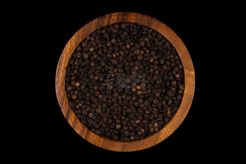 黑石本底木碗中的黑胡椒味道种子图片