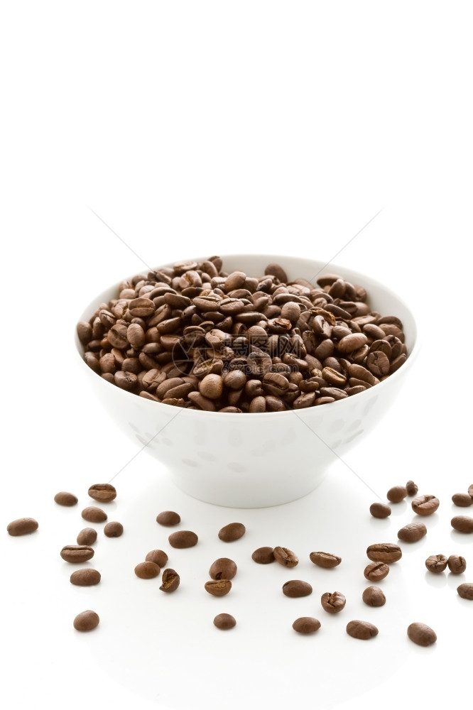 一碗咖啡豆图片