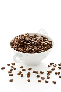 一碗咖啡豆背景图片