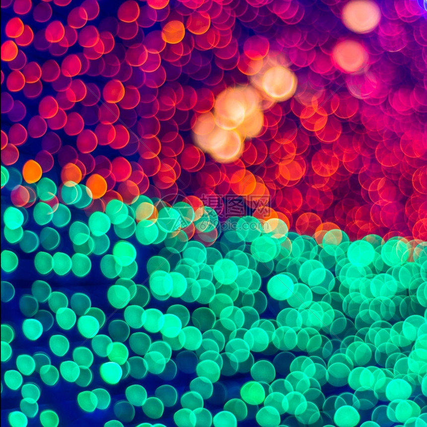 生动美丽的彩虹bokeh抽象背景来自隧道灯光火花假期图片