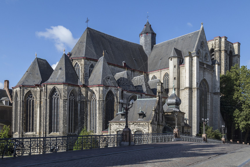 圣迈克尔柯普斯教堂根特比利时罗马天主教堂以古代后哥特风格建造内装丰富日期为105年米歇尔斯克辛特图片