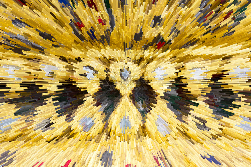 立方体抽象的精集彩色纹理黄图片