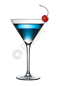 酒精浆果喝包括一条蓝色鸡尾酒马提尼隔离笔夹路径高清图片