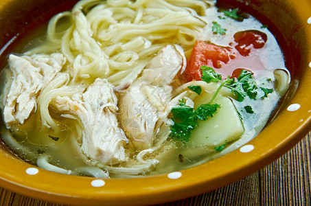 ugraoshUzbek鸡面汤传统条舒尔巴背景图片