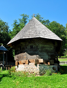 宗教村庄展览SibiuRomanania民族博物馆木制教堂建筑图片