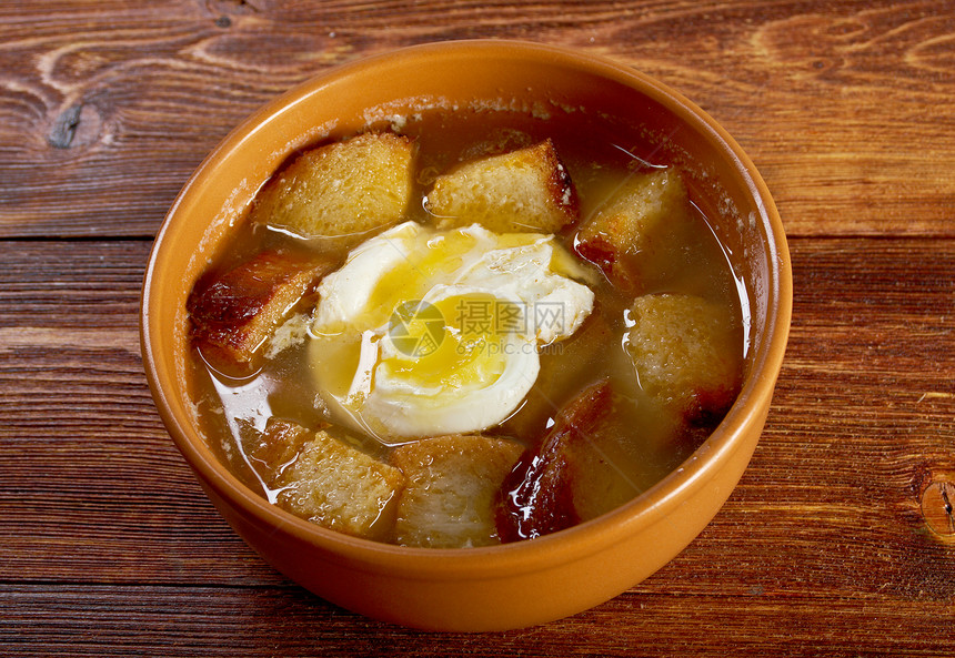 素食主义者物Castilian大蒜汤农场式西班牙图片