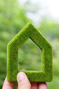 户外绿色房屋图标概念环境节约图片