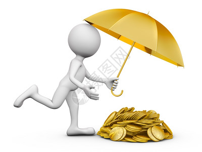 没带伞特点人们一个带雨伞和堆硬币的男人钱设计图片