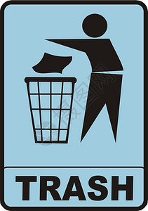 乱扔垃圾重用数字将丢入桶矢量的人位数背景图片