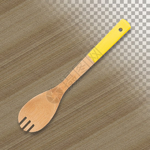 木制勺子彩色处理过的透明背景上木板烟幕Name木制的勺子棕色设计图片
