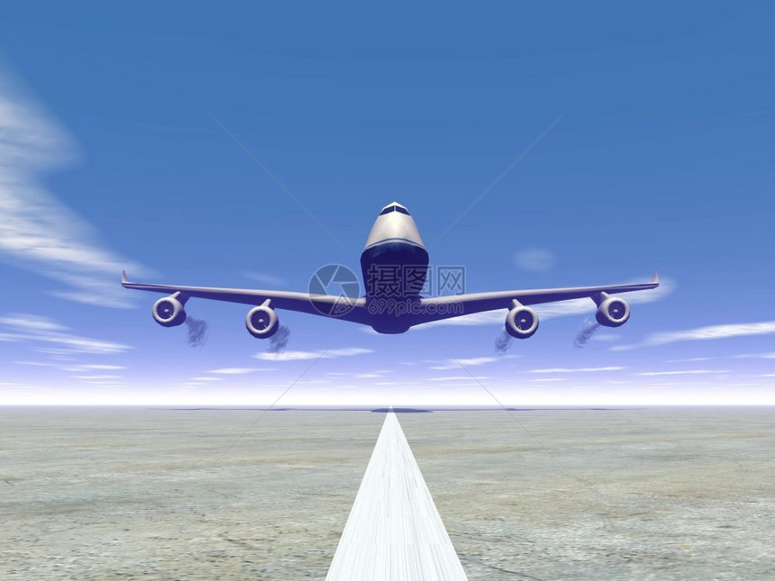 触碰飞机在日落时降的前视线3D型战斗机速度土地图片