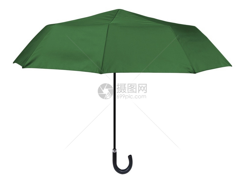 目的古老绿色保护伞孤立于白色简单空气图片