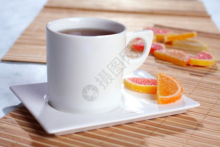 咖啡和水果软糖图片