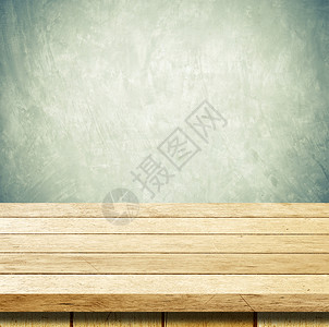 墙纸水泥上的空木板古董背景模板产品显示时的顶部广告房间图片