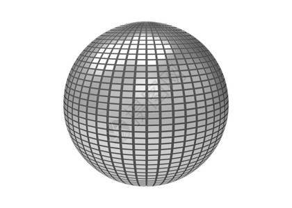 一种双人舞蹈娱乐3d将DiscoSphere孤立在白色背景和剪切路径上一种迪斯科设计图片