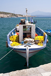 Samos号渔船南部萨摩斯爱琴海图片