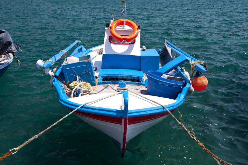 岛海Samos号渔船爱琴海图片