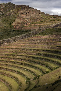 纪念碑地标旅游秘鲁印加圣谷QantusRaqayInca废墟和梯田图片