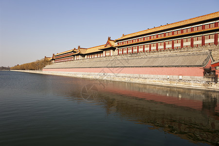 其他分类北京北京紫禁城的风景穿过将宫殿与城市其他部分隔开的护城河或运之一种富丽堂皇的历史背景