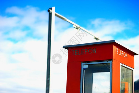 注意力生活文章挪威电话亭背景高清图片