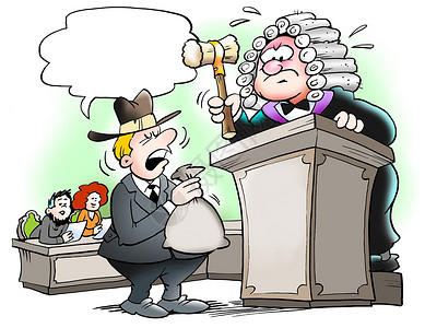 司法程序中的决定服务形象解雇插画